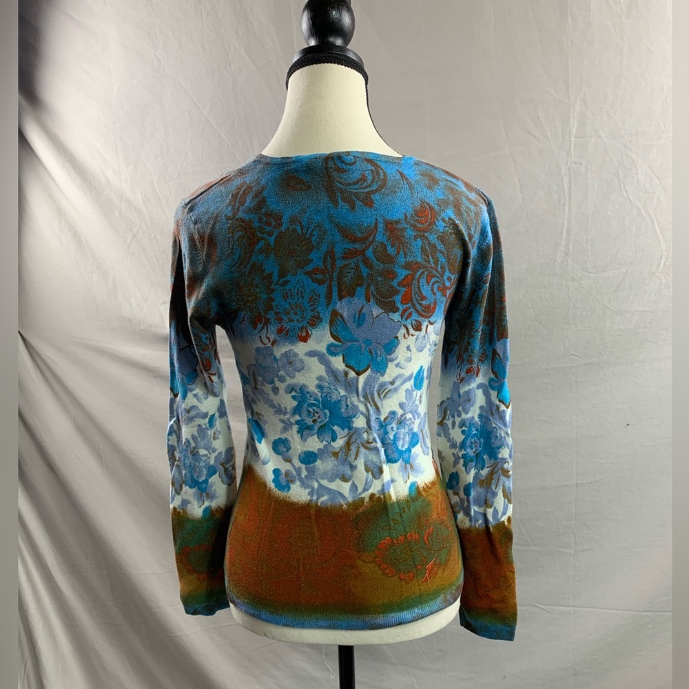 Beaded Floral Sweater Made in Italy - Picture 5 of 6